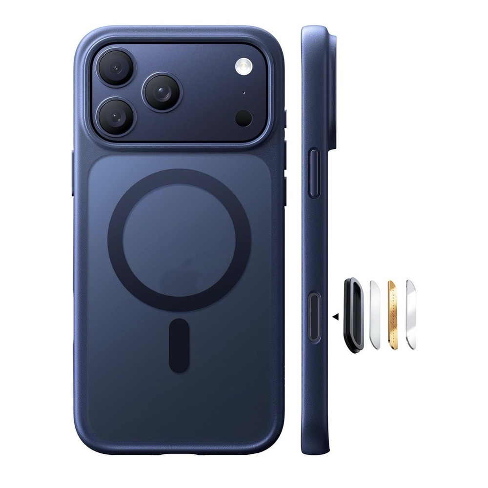TORRAS‎ Ostand Q1 iPhone 17 Pro Case MagSafe Stand Cover Deep Blue